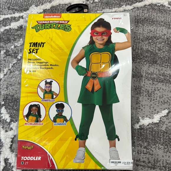 Teenage Mutant Ninja Turtle Costume Set for toddler girl Size 2T - Picture 1 of 1
